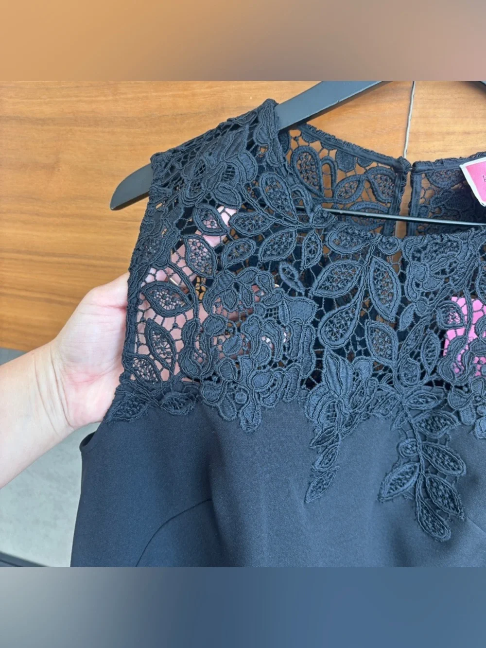 NWT Kate Spade Ribbon Lace Applique Crepe Dress, Size‎ 12